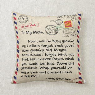 Liebe-Brief an meine Mama vom Muttertagsgeschenk Kissen