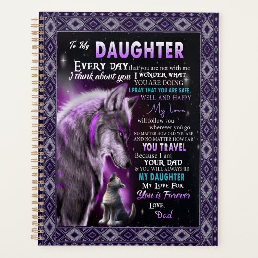 Liebe | Brief an meine Tochter-Liebe für Sie Planer (Vorderseite)