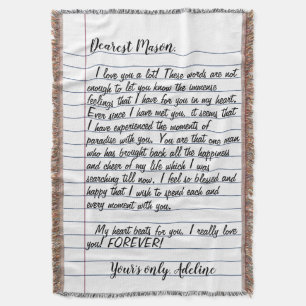 Liebe Brief Geschenk Ehemann Ehefrau für Ihm Blan Decke