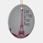 Liebe-Briefe aus Paris Keramikornament (Rechts)