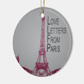 Liebe-Briefe aus Paris Keramikornament (Links)