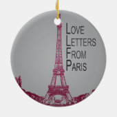 Liebe-Briefe aus Paris Keramikornament (Hinten)
