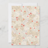 Liebe Briefe handgeschriebene Vintage Armhochzeit Einladung (Rückseite)