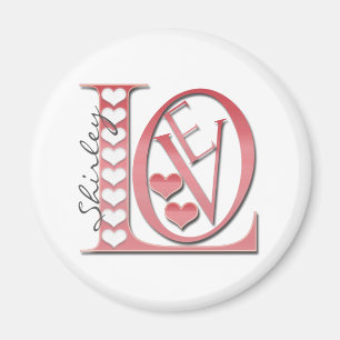 Liebe Briefe mit Herzen von Shirley Taylor Magnet