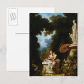 Liebe Briefe von Jean Honore Fragonard Postkarte (Vorne/Hinten)