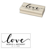 Liebe - Briefmarke aus Gastgeschenk Hochzeit und K Gummistempel (Stempel)