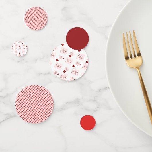 Liebe Briefmarke - rosa Design Konfetti (Gruppe)