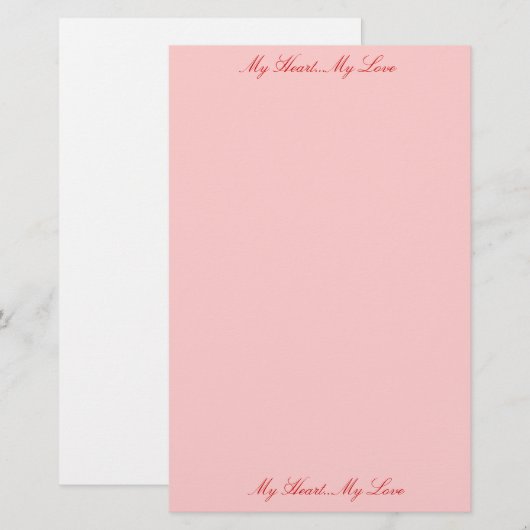 Liebe Briefpapier (Vorne/Hinten)