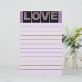 Liebe Briefpapier (Stehend Vorderseite)