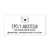 Liebe Briefumschlag mit versiegeltem Herzen Permastempel (Design)