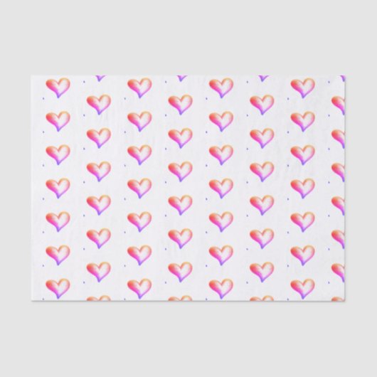 Liebe Bright Hearts Seidenpapier (Vorderseite)