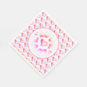 Liebe Bright Hearts Serviette (Ecke)
