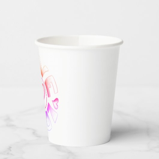 Liebe Bright Paper Cups Pappbecher (Links)