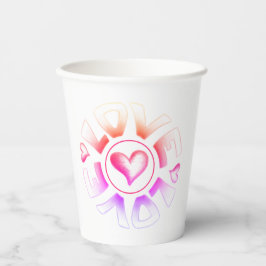 Liebe Bright Paper Cups Pappbecher