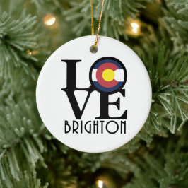 LIEBE Brighton Colorado Keramik Ornament