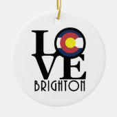 LIEBE Brighton Colorado Keramik Ornament (Vorne)