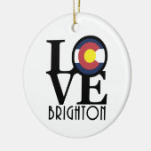 LIEBE Brighton Colorado Keramik Ornament (Links)