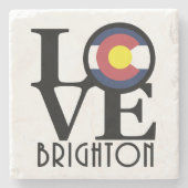 LIEBE Brighton Colorado Steinuntersetzer (Vorderseite)