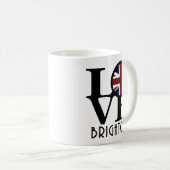 LIEBE Brighton England 11oz Kaffeetasse (VorderseiteRechts)