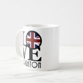 LIEBE Brighton England 11oz Kaffeetasse (Vorderseite Links)