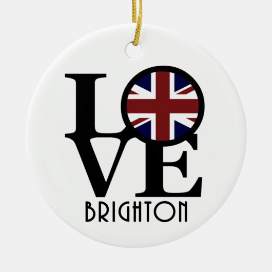 LIEBE Brighton England Keramik Ornament (Vorne)