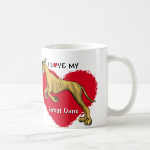 Liebe-Brindle großer Däne Kaffeetasse