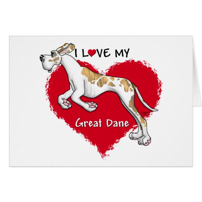 Liebe Brindlequin Great Dane UC (Vorderseite (Horizontal))