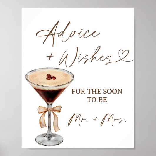 Liebe bringt Martini-Ratschläge und Wünsche Unters Poster (Vorne)