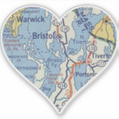 Liebe Bristol RI Aufkleber (Vorderseite)