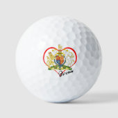 Liebe Britain Golf Balls, Britische Flagge, Herz Golfball (Vorderseite)