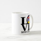 LIEBE British Columbia 11oz Kaffeetasse (VorderseiteRechts)
