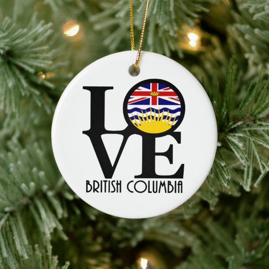 LIEBE British Columbia Keramik Ornament (Baum)