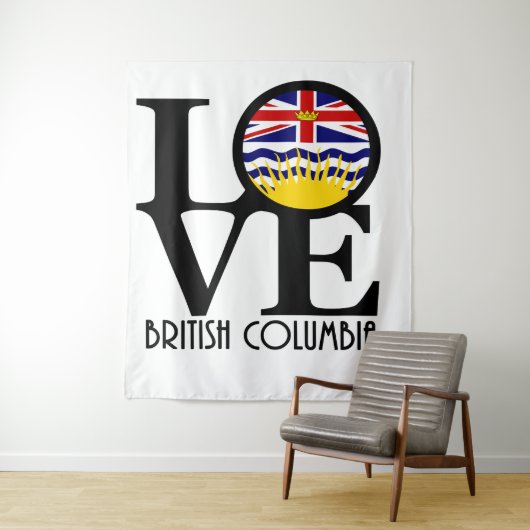 LIEBE British Columbia Wandteppich (Beispiel)