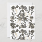 Liebe briwing Black&Gold Rose Tee Brautparty Einladung (Rückseite)