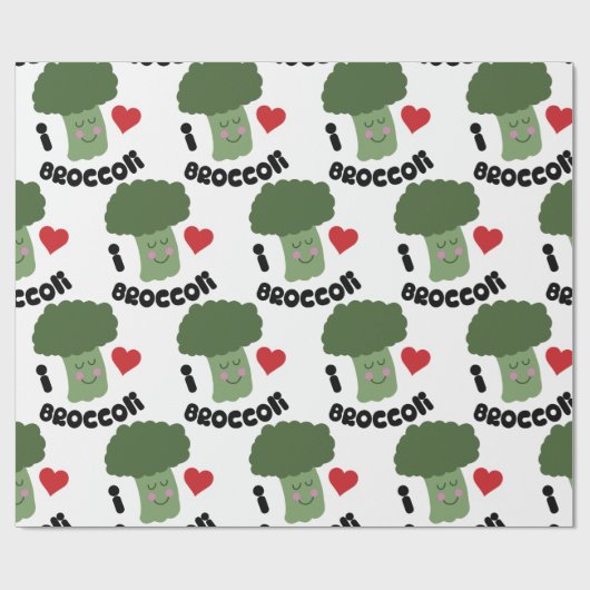 Liebe Broccoli Geschenkpapier (Flach)