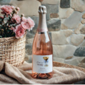 Liebe brodelt Blue Bow Kaffee Brautdusche Schaumweinetikett