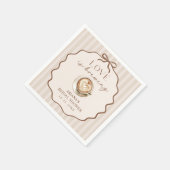 Liebe brodelt Bow Coffee Junggesellinnenabschied Serviette (Ecke)