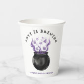 Liebe brodelt Braut Hexensabbat Hochzeit Pappbecher (Vorderseite)