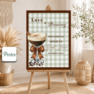 Liebe brodelt Espresso Martini Junggesellinnenabsc Poster