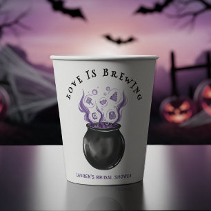 Liebe brodelt Halloween Brautparty Pappbecher