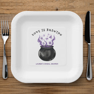 Liebe brodelt Halloween Brautparty Pappteller