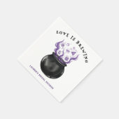 Liebe brodelt Halloween Brautparty Serviette (Ecke)