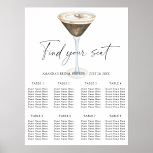 Liebe brodelt Hochzeits-Sitzplan Poster