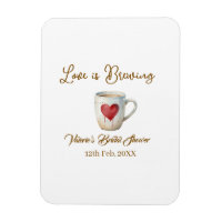 Liebe brodelt weiße Kaffeetasse Herz Brautparty