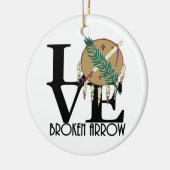 LIEBE Broken Arrow Oklahoma Keramik Ornament (Links)