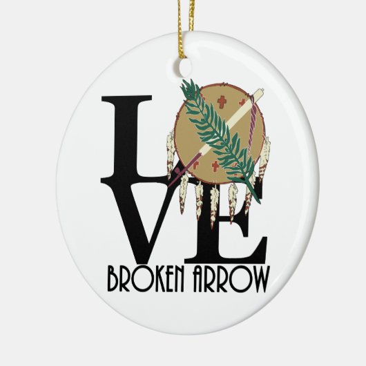 LIEBE Broken Arrow Oklahoma Keramik Ornament (Links)