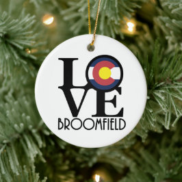 LIEBE Broomfield Colorado Keramik Ornament