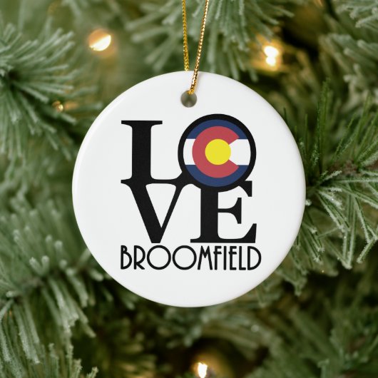 LIEBE Broomfield Colorado Keramik Ornament (Baum)