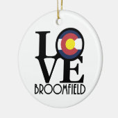 LIEBE Broomfield Colorado Keramik Ornament (Links)
