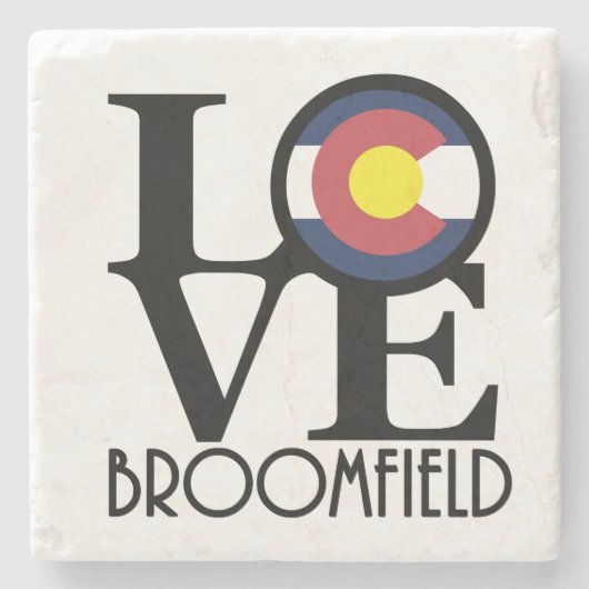 LIEBE Broomfield Colorado Steinuntersetzer (Vorderseite)